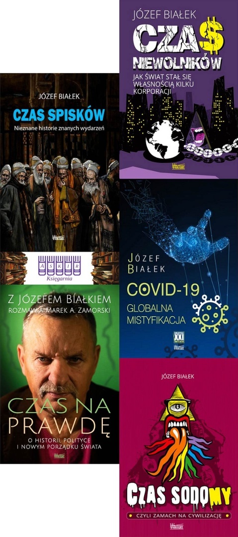 Białek x5 pakiet Czas Spisków Niewolników Sodomy Covid-19