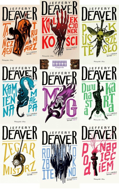 DEAVER pakiet 9x LINCOLN RHYME / 1-9 Kolekcjoner Kości Napięciem zakładka