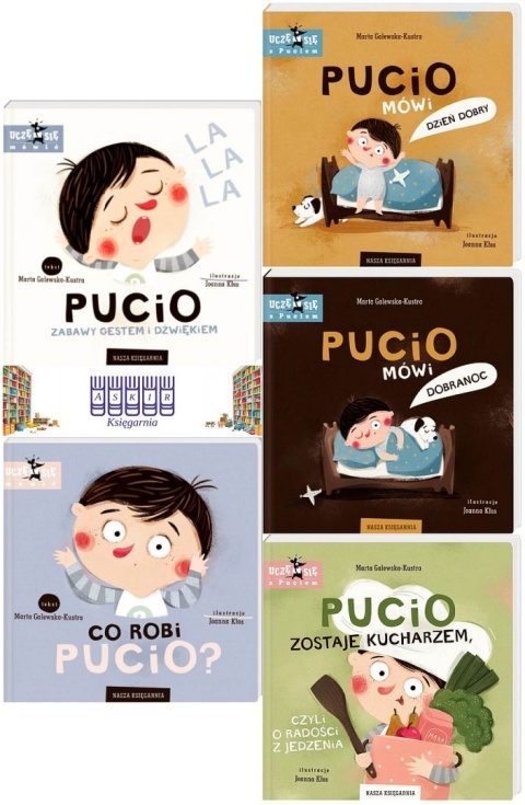 Galewska-Kustra pakiet 5x Pucio - Mówi Dobranoc / Zabawy / Zostaje Kucharzem