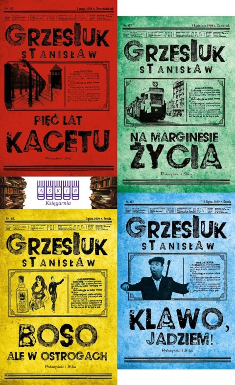 Grzesiuk x4 pakiet Trylogia Autobiograficzna + Klawo Jadziem!