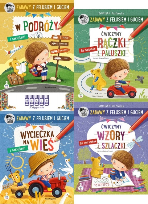 Kozłowska pakiet 4x Zabawy Z Felusiem I Guciem Feluś Gucio Podróży
