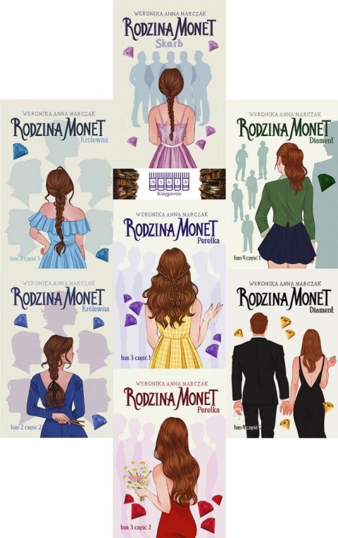Marczak pakiet 7x Rodzina Monet - Skarb / Królewna / Perełka / Diament / Finał