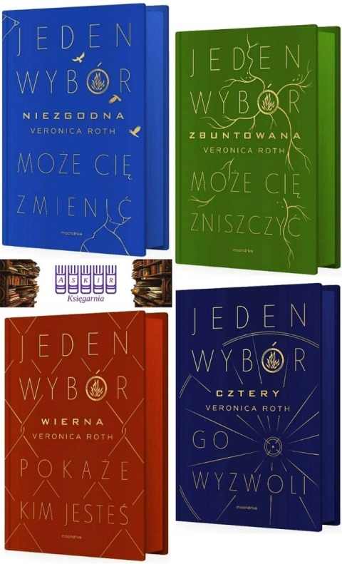 Roth pakiet 4x Niezgodna Tw Zbuntowana Cztery Barwione Brzegi