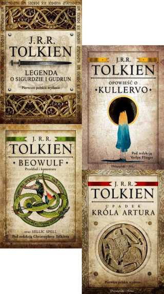 Tolkien pakiet 5 książek - Upadek Króla Artura / Legenda o Sigurdzie / Beowulf / Opowieść Kullervo / Pan Gawen