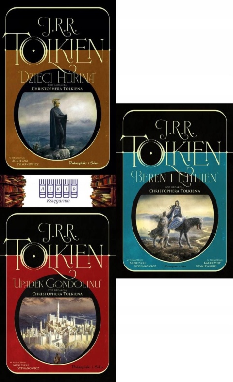 Tolkien pakiet 3x Śródziemie z Prószyńskiego - Upadek Gondolinu / Dzieci Hurina / Beren i Luthien
