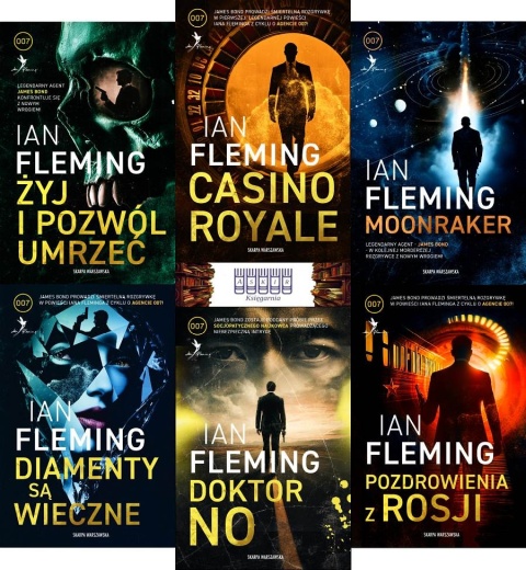 Fleming pakiet 6x James Bond Casino Royale Żyj Moonraker Diamenty