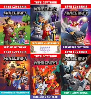 Pakiet 6x Minecraft Tryb Czytania - Górskie / Ucieczka / Moby / Przygoda