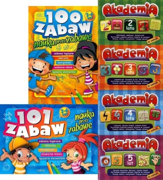 Sajek x6 Pakiet 100 I 101 Zabaw + Akademia 2 3 4 5 Lat / Z Naklejkami